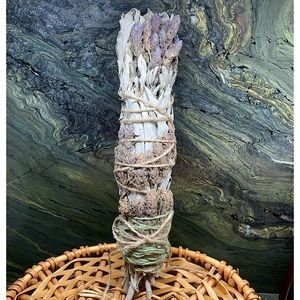 Premium White Sage with Lavender Floral Dried Bouquet Home Decor New